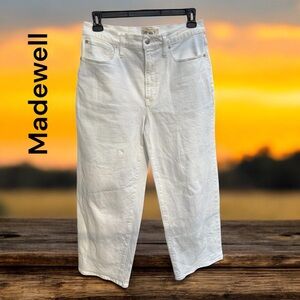 Madewell The Perfect Vintage Wide Leg Crop jean. Off White. EUC, size 30